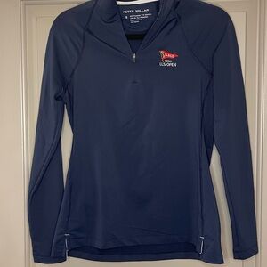 US Open Women's Peter Millar Navy Long Sleeve Pullover